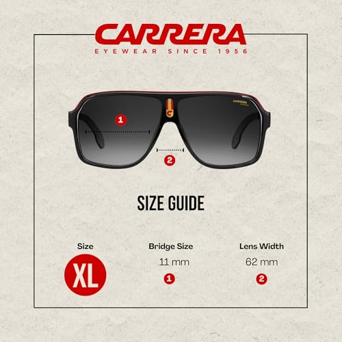Carrera CA1001/S 080S/9O 62M Black White/Dark Gray Gradient Plastic Aviator Sunglasses For Men For Women + BUNDLE with Designer iWear Eyewear Kit3