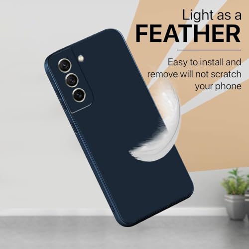Image of amazon basics Mobile Cover for Samsung Galaxy S21 FE 5G | Full Camera Protection | Premium Liquid Silicon Case | Flexible Bumper Case for Samsung Galaxy S21 FE 5G (Dark Blue)