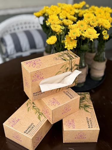 KSOAK 3-PLY Unbleached Bamboo tissue (Pack of 3 Tissue Box) [113 Pulls in each Box],100% Natural And Eco-Friendly (B0D14QLM96) Amazon Price History, Amazon Price Tracker