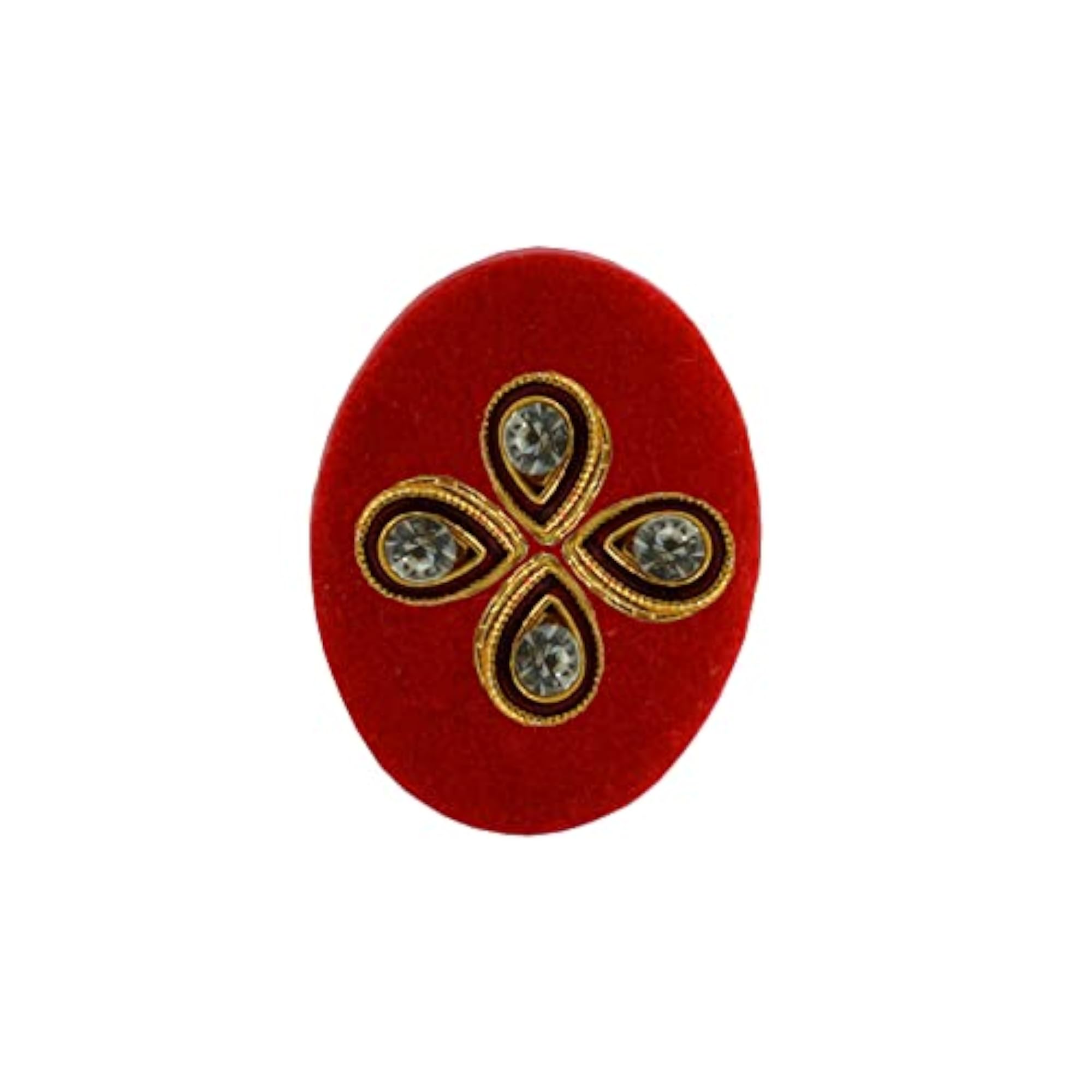 Kundun Stone Stud Sari Pin Brooch, Festive Glamour