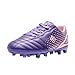 DREAM PAIRS Boys Girls SUPERFLIGHT-1K Outdoor Football Shoes Soccer Cleats Light/Purple/Pink Size 13 Little Kid
