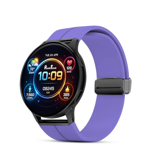 Image of PunnkFunnk Active 5 Smart Watch with 1.3 inch AMOLED HD Display | Bluetooth Calling, AI Voice Assistant, 100+ Sports Modes, Heart Rate & SPO₂ Tracking, IP68 Waterproof for Men & Women- (Purple)