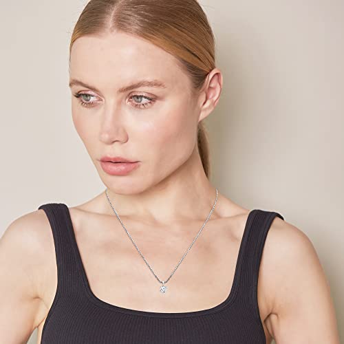 La4Ve Diamonds 1.00 Carat Diamond, 14K White Gold 4 Prong Set Round-Cut Lab Grown Diamond Solitaire Stud Pendant Necklace (J, Vs-Si) Jewelry For Women| Gift Box Included #TOP1
