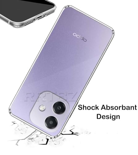 Image of COVERBLACK Soft Rubber Silicon Clear Back Cover Compatible Model for Oppo A3 5G - Transparent