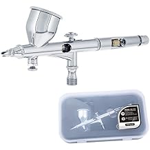 Fengda High Precision Detail Control FE-180/BD-180 Dual Action Gravity Airbrush, 0.2mm Tip, 9ml Funnel Fluid Cup, Air Control Valve