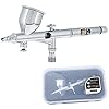 Fengda Hoge precisie FE-180 Dubbelwerkende zwaartekracht Airbrush Pistool, 0,2 mm tip, 9 ml trechter vloeistofbeker, luchtregelklep
