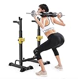 [SENTADILLA AJUSTABLE DE RACK]: La distancia máxima ajustable del rack de sentadillas es de 194 cm / 76,3 pulgadas, lo que le permite ajustar la posición y altura deseadas de acuerdo con las diferentes necesidades de ejercicio, adecuado para personas de cualquier estatura. Las dimensiones bien diseñadas no solo ocupan mucho espacio, sino que también satisfacen todos los ejercicios diarios.