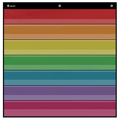 Abckey Standard Pocket Chart 10 Pockets,Standard Sized Pocket For Classroom,Teaching Supplies 7 Pocket Chart Classroom & Home (Rainbow) #TOP1