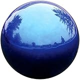 VCS BLU10 Mirror Ball 10-Inch Blue Stainless Steel Gazing Globe
