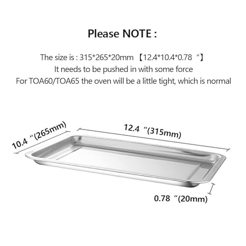 Baking Trays Pan Stainless Steel Baking Sheet Rectangle Ovenware Bbq Griddle Plate,Suitable For Cuisinart Toa-60 Toa-65 Toa-70 Air Fryer Toaster Oven #TOP1