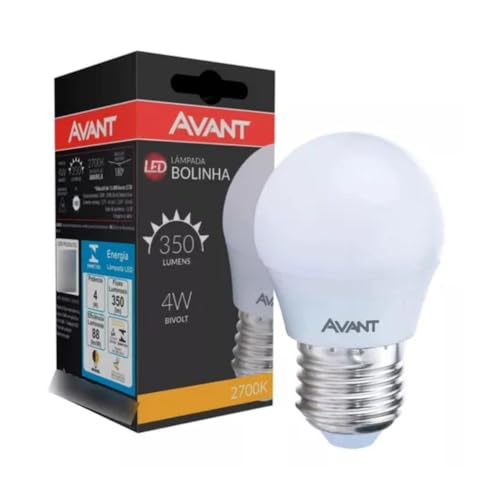 Lâmpada Bolinha LED, 4W, 2700K, Soquete E27, Bivolt, Avant