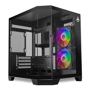 Gabinete Gamer Mancer CV700B | Mini-Tower | Lateral de Vidro | Com 2 Fans | Preto | MCR-CV700B-BK-2F