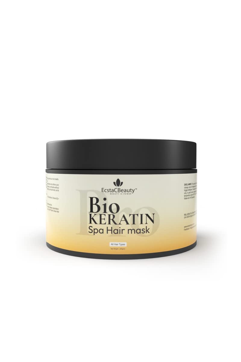 EcstaCBeauty Bio Keratin Pro Hair Mask| Dry Damage & Extra Chemically Treated Hairs | Helps To Re Growth & Suitable For All Hair Types (250 GMS)