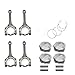Connecting Rod, Piston, and Ring Kit for 1.6L DOHC G4FD G4FC Engines – Compatible with Accent and Rio – Includes Parts 23510-2B010, 23041-2B600, 23041-2B610