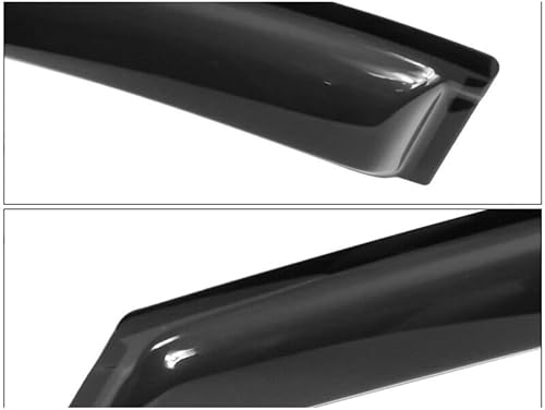 Miniatura 4 de 4pcs Window Visors Front Rear Left Driver Right Passenger Upper Side Tape On External Window Style Acrylic Smoke Tinted FZWDCI06 FZ-WD-CI06