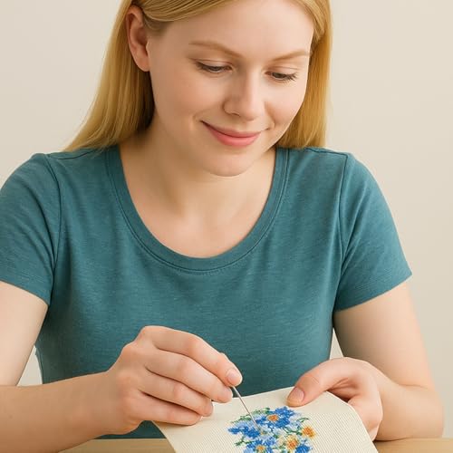 Image of Essentials By Leisure Arts Aida Cloth, 18 Count, Cream, Cross Stitch Fabric, Embroidery Fabric, Cross Stitch Supplies for Crafting, Stitching, and Sewing Projects 15X18
