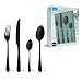 Produktbild Amefa AUSTIN SCHWARZ | Besteckset 24-teilig | PVD-veredeltes schwarzes Besteck Set | farbigesTafelservice 18/0 Edelstahl rostfrei | Besteck Set 6 Personen | Besteck schwarz spülmaschinenfest