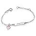 Produktbild MATERIA Kinder Armband mit Gravur Silber 925 mit Herz rosa 12 13 14cm in Etui SA-113-Schrifttyp 17