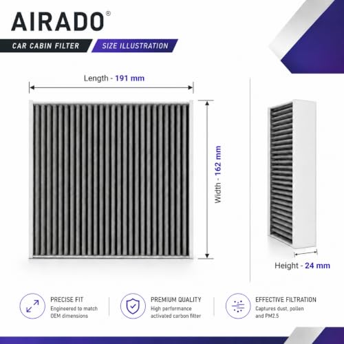 Image of Car Cabin Air Filter with Activated Carbon | AC Filter for CELERIO PM2.5 Dust Protection | Easy DIY Installation | Pack of 1 | Car Cabin Air Filter with Activated Carbon