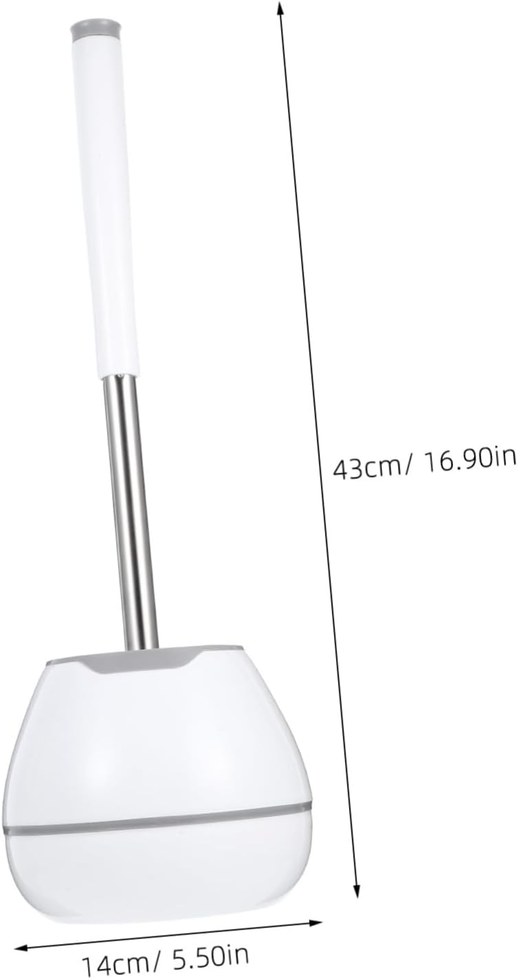 VALICLUD Toilet Brush Set Holder Handled Toilet Bowl Brush for Efficient Bathroom Cleaning Plastic Design Essential Home Accessory for and Organization image 2