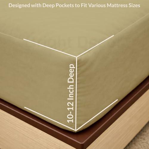 Image of 100% Waterproof Mattress Protector Single Size Bed 30x72 Inch, Non Woven Fabric Fitted Mattress Cover with Elastic, Waterproof Bed Protector, Hypoallergenic, 10 Inch Deep Pocket - Taupe