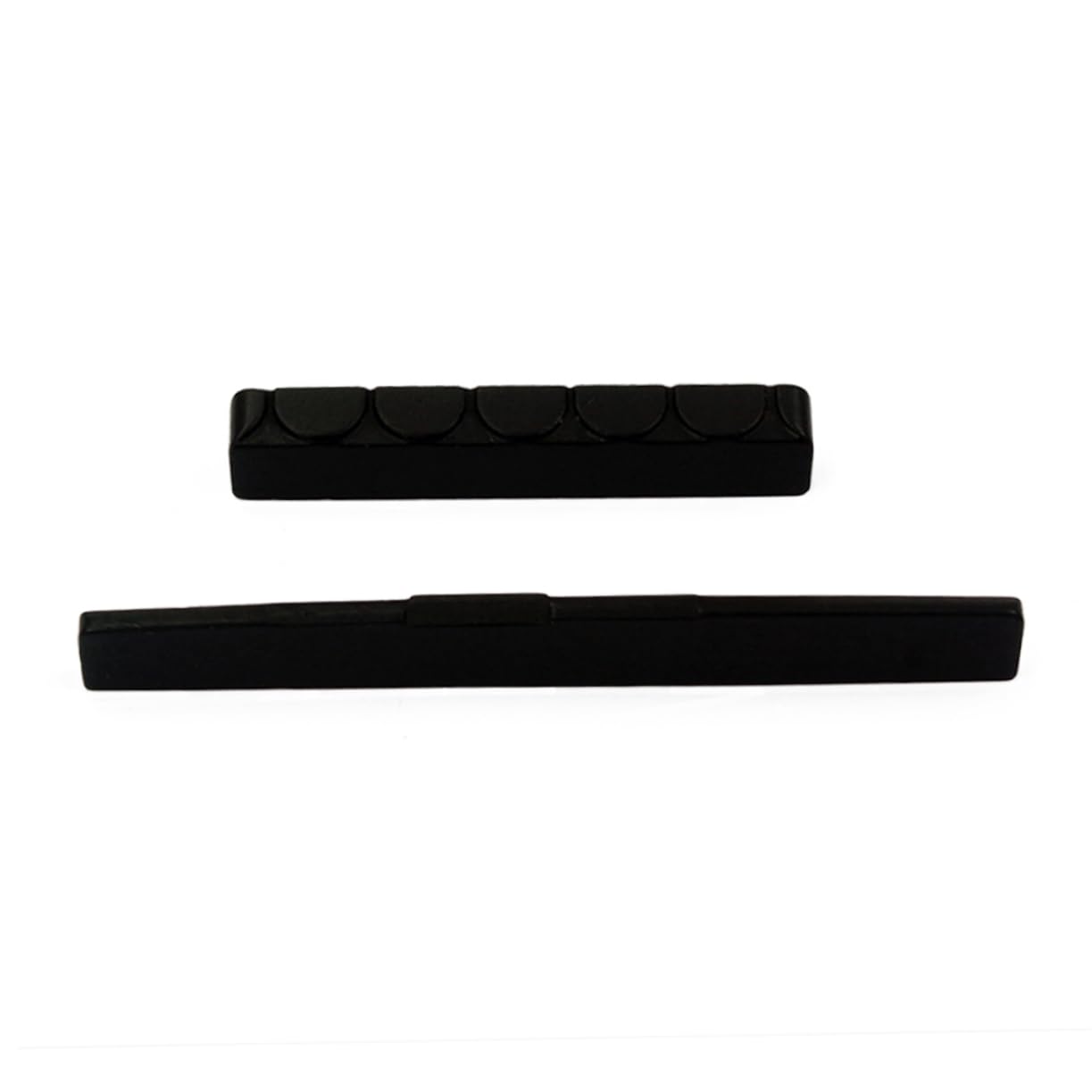 SUPVOX Ebony Guitar Nut Saddle Set Acoustic Guitar Replacement Parts Buffalo Bone for Rich Tone