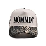 Mommin Trucker Hat | Vintage Two-Tone Women's Baseball Cap, Adjustable Size Leopard Mom Hat,100% Cotton, Mama Gifts,Valentines Day Gifts for Women,Fit Outdoor and Daily Use