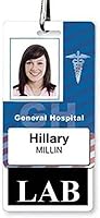 Vista 2 de Specialist ID - Paquete de 5 insignias de laboratorio – Compañeros de insignia vertical resistentes para técnicos de laboratorio – Tarjetas a prueba