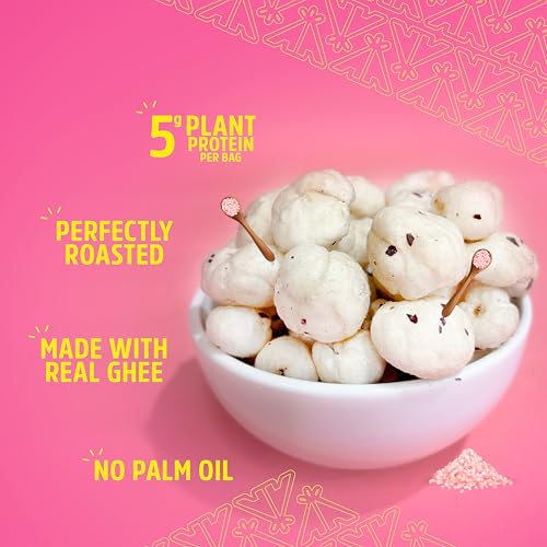 Image of Taali Roasted & Flavoured Makhana Combo | Ghee & Himalayan Pink Salt, Tikka Masala, Pudina Punch | 100% Natural, No Palm Oil, Rich in Protein (Pack of 3)