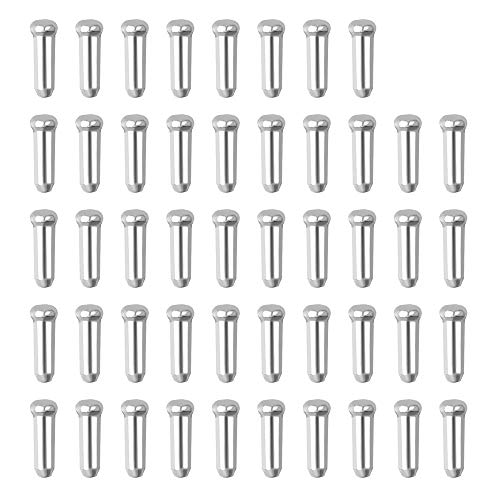 CODIRATO 200Pcs Embouts de Câble de Frein, embout cable velo en alliage, Embout Gaine Fixation Câble Frein pour Bouchon de frein de vélo, corde en nylon, lacet (1.2 * 0.4CM) Cover