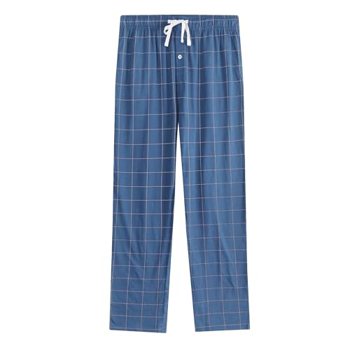 Image of Vulcanodon Mens Cotton Pajama Pants, Lightweight Sleep Pants for Men