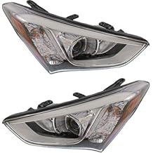 KarParts360 For 2013 2014 2015 2016 Hyundai Santa FE Headlight Driver and Passenger Side Pair CAPA Certified w/Bulbs HY2502169 HY2503169 | 92101-4Z010, 92102-4Z010 ;SPORT