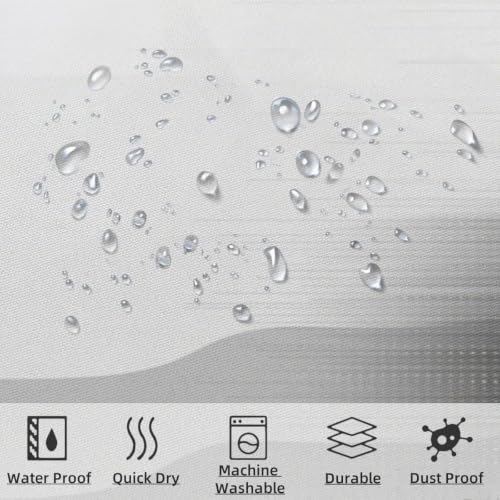 Rideau douche 120x200 anti-adhérence gris en polyester imperméable pour baignoire
