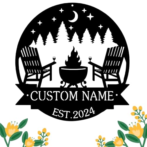 Personalized Split Letter Name Sign | Custom Metal Name Sign | Indoor/Outdoor Wedding Gift Ideas | Last Name Sign | Front Door Hanger | Monogram Sign