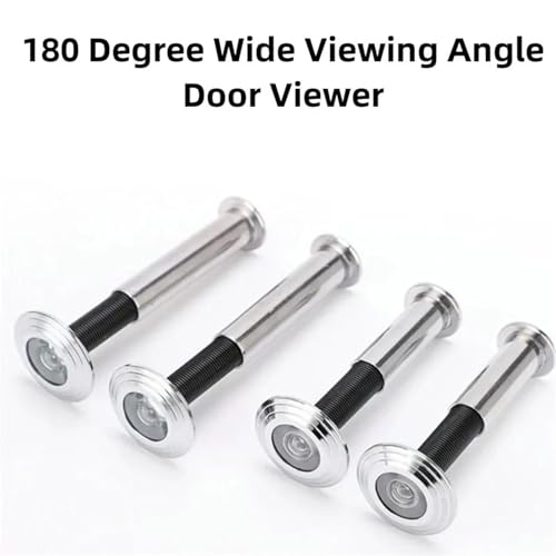 Door Viewer 2 Pcs 180 Degree Door Viewer HD Glass Lens Wide Angle Peephole Security Hidden Adjustable Glass Lens for Furniture Hardware Tools(70-90MM) miniatura 3