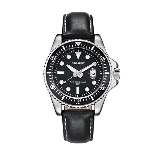 Montre Quartz Homme LULI Noir : Conception Unique de la Mode et Finitions Cuir Premium