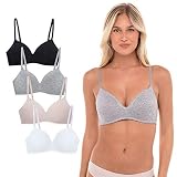 René Rofé Lingerie Women's 4 Pack Soft Foam Wireless Soft T Shirt Bra (Basic 4 Pack, 36D)