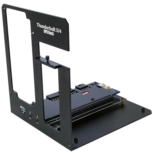 VORZOKISPL Thunderbolt 3/4 USB4 eGPU Enclosure Dock, External GPU Docking Station for Laptops and Mini PCs, Support NVIDIA AMD Graphics Card and PCIe Cards, PD 85W Charging