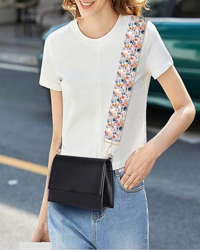 Image of Purse Strap Replacement Crossbody 2 inch Wide Shoulder Strap, Cute Handbag Strap Bag Strap Replacement Belts Adjustable