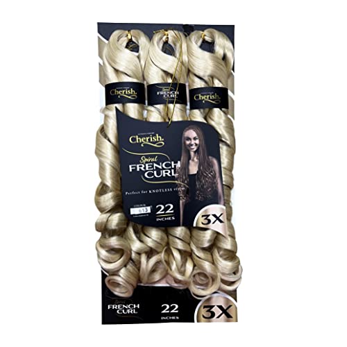 French Curl tresses en spirale Cherish 55cm blond 613 boucles définies sans nœuds