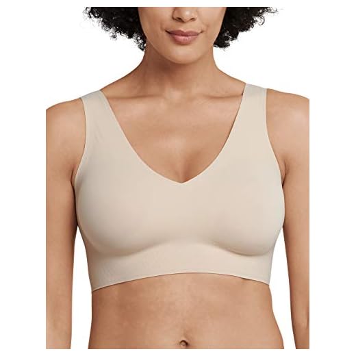 Schiesser Damen Bustier mit Pads Sport-BH, Haut, 44