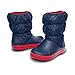 crocs Kids' Winter Puff Boot (Toddler/Little Kid),Navy/Red,10 M US Toddler