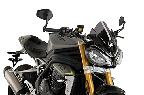 Bulle Naked New Generation Sport Puig 20795F en acrylique 3 mm pour moto, coloris fumé foncé