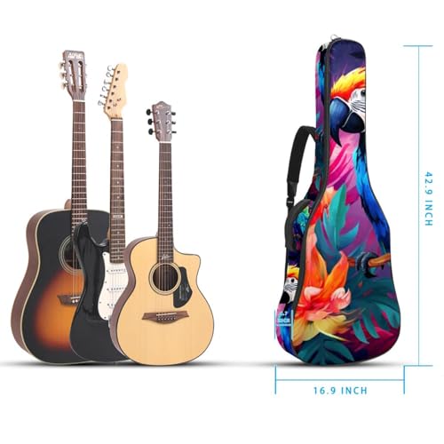 JRHEJTFZ Housse pour guitare acoustique de 1,9 cm d’épaisseur – Imperméable – Durable et élégant – Beau perroquet, Multicolore., 42.9×16.9×4.7 in, Motif imprimé tendance - Les Beatles, Paul McCartney, John Lennon, RIngo Starr, George Harrison JRHEJTFZ Housse pour guitare acoustique de 1,9 cm d'épaisseur - Imperméable - Durable et élégant - Beau perroquet, Multicolore., 42.9x16.9x4.7 in, Motif imprimé tendance – Image 6