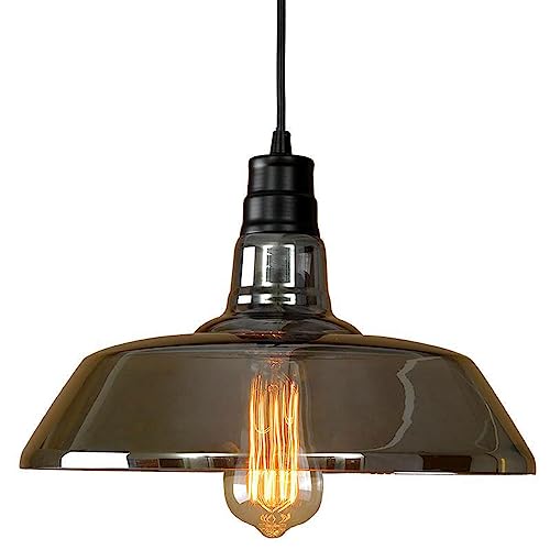 Pendant de style nordique en verre avec base E27 lustre unique