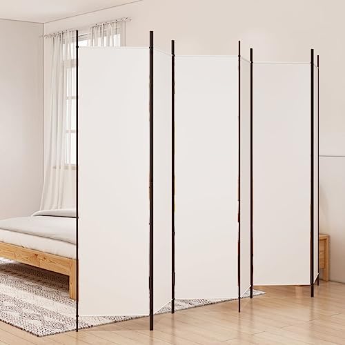 Generico Biombo de 6 paneles blanco, 300 x 200 cm, para muebles, separador (5,51 kg)