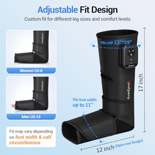 Image of Comfytemp Cordless Air Compression Leg Massager for Circulation, 1 Pack | FSA Eligible HSA, Portable Foot and Calf Compression Boot for RLS, Varicose Vein, Ideal for Men Women (Fits Calf 13 inch~19 inch)