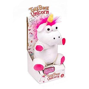 Novelty TLKUNI, sprekende eenhoorn, wit, medium