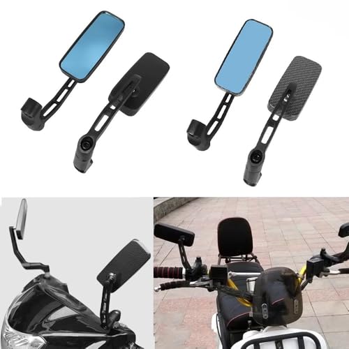 Evita puntos ciegos usando espejos moto laterales cuadrados universales regulables 2