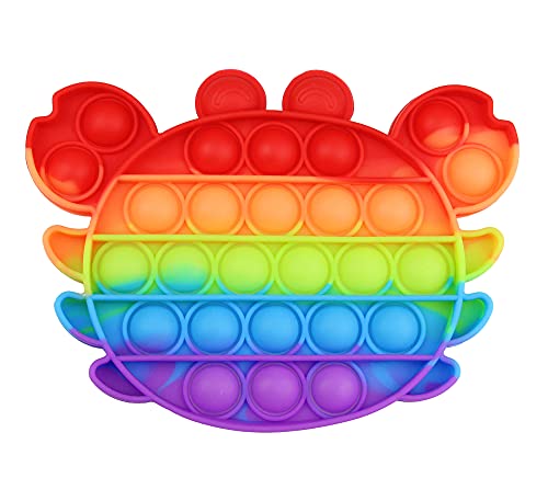 Leoodo Pop It Fidget Toys, Push Pop Bubble, Poppit Poppitz, Anti-Stress Spielzeug, Pop its Sensory Toys für Kinder und Erwachsene, SG Farbe:Krabbe 01 Cover